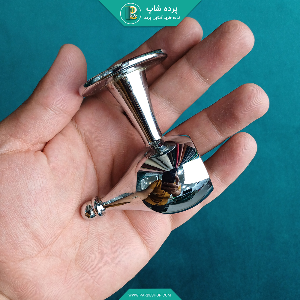 سری پایه دار استیل چوب پرده