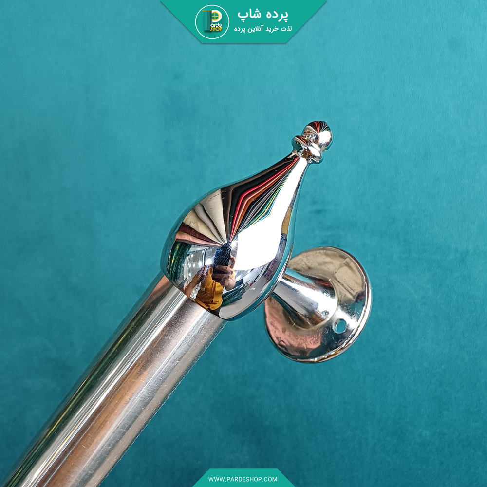 سری پایه دار استیل چوب پرده