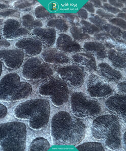 پتو دونفره طرح قلب برجسته رنگ سرمه ای