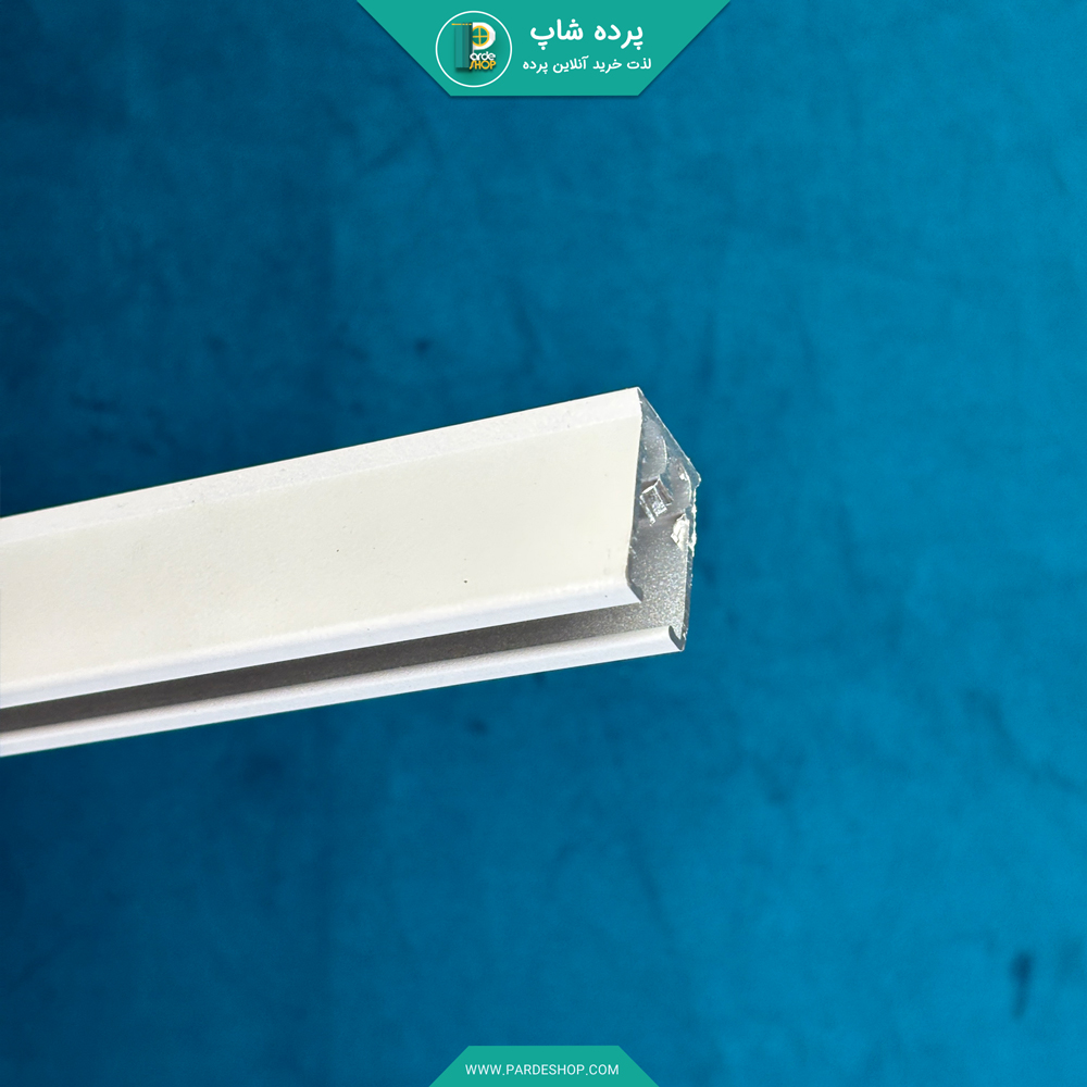 چوب پرده مینیمال مدل تخت رنگ سفید